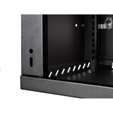 Armadio rack 19" 4U, 450mm, porta in vetro, nero