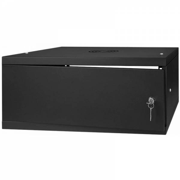 Armadio rack 19" 4U, 450mm, porta piena, nero