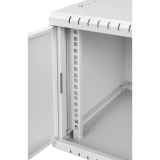 Armadio rack 19" 6U, 350mm, porta piena, grigio