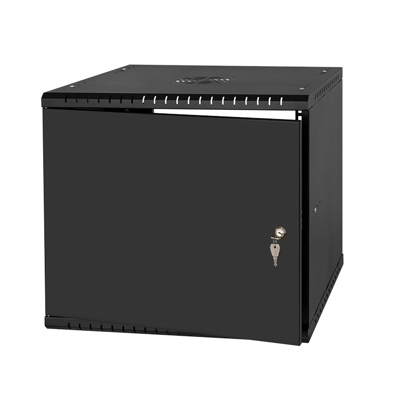 Armadio rack 19" 9U, 450mm, porta piena, nero