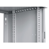 Armadio rack 19" 9U, 450mm, porta in vetro, grigio