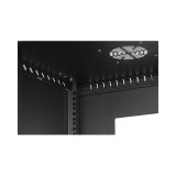 Armadio rack 19" 9U, 450mm, porta in vetro, nero