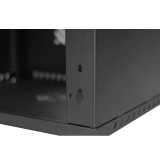 Armadio rack 19" 9U, 450mm, porta in vetro, nero