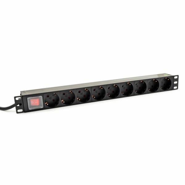 19" PDU Pannello 9-port (EU), spina di EU