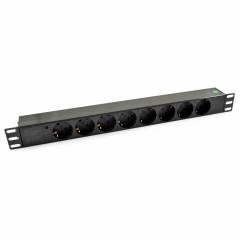 SHUCKO PDU 19" 1U 8-port (EU) diodo pannello in PVC spina di EU