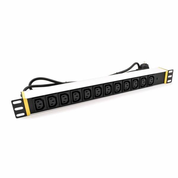 19" PDU Pannello 12-port (C13), spina di UE