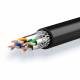 Cavo patch SSTP Cat6 0.75m nero