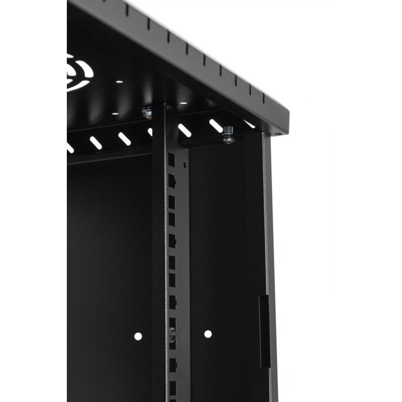 Armadio rack 10" 9U, 300mm, porta in vetro, nero