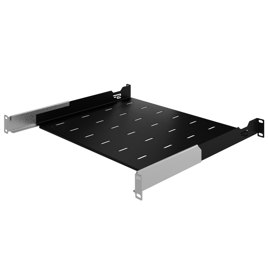 Rack Shelf Regulated 19" 1U 350mm Black