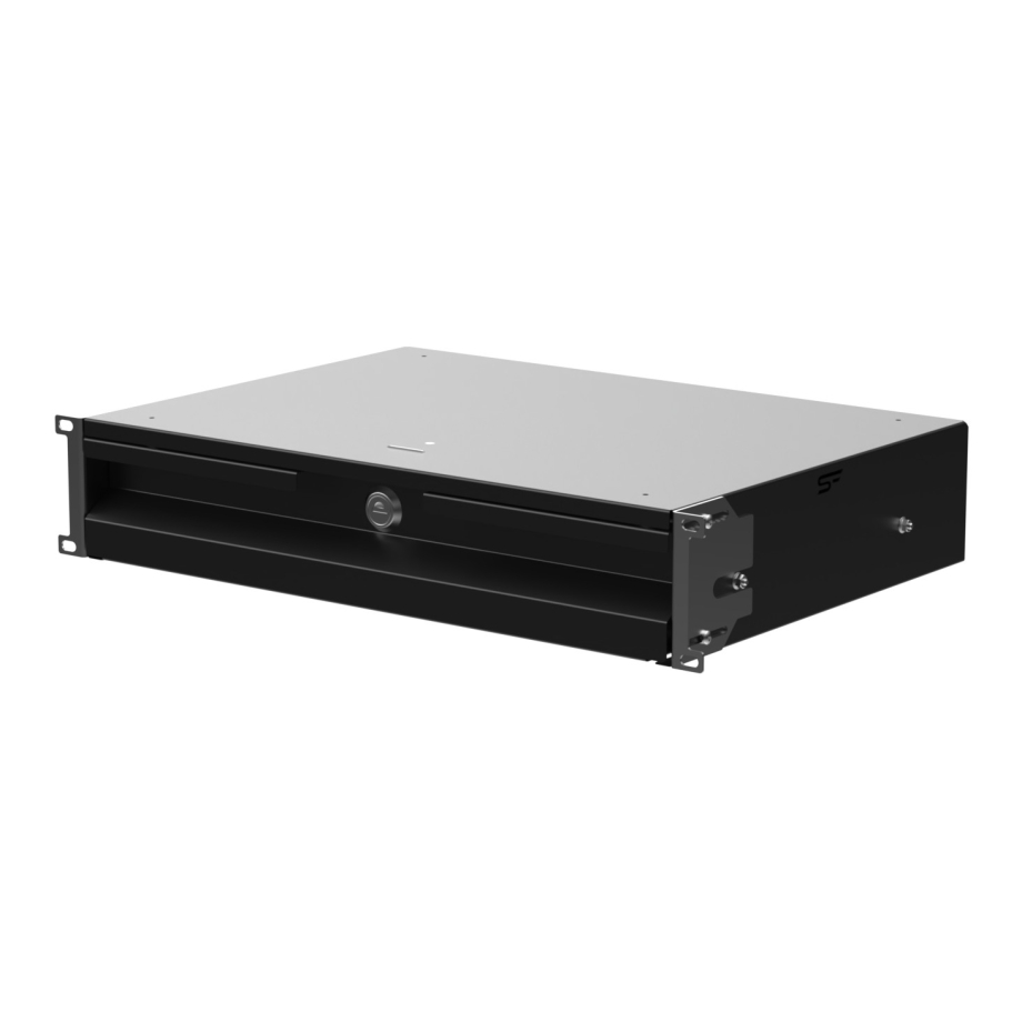 Cassetto rack 19" 2U, 320mm, Nero