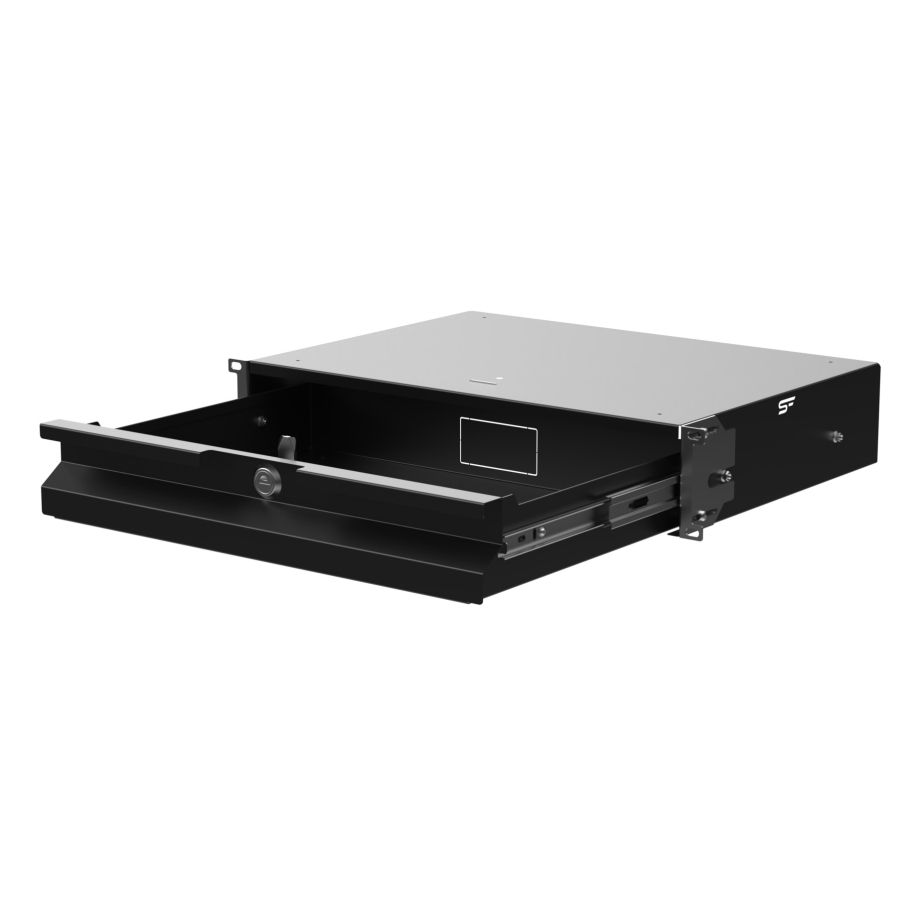 Cassetto rack 19" 2U, 320mm, Nero