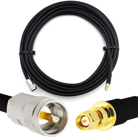 SMA Male a PL259 1m cavo coassiale flessibile UHF radio CB — LMR400 UF UltraFlex equivalente