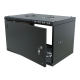 Armadio rack 19" 6U, 350mm, porta piena, nero