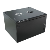 Armadio rack 19" 6U, 450mm, porta piena, nero