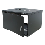 Armadio rack 19" 6U, 450mm, porta piena, nero