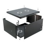 Armadio rack 19" 6U, 450mm, porta piena, nero