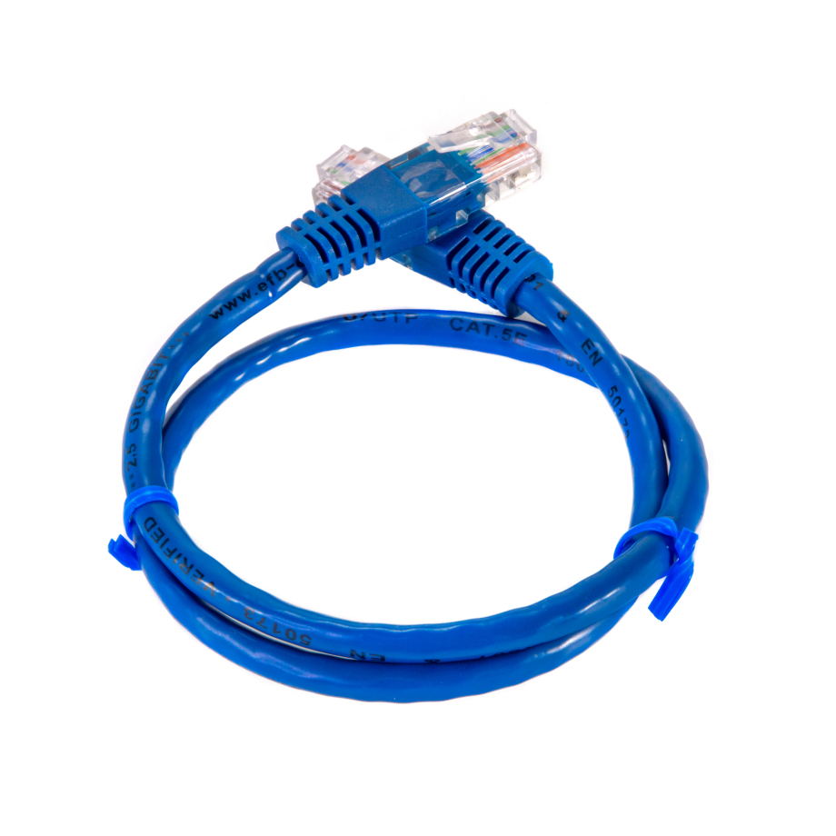 Cavo patch Cat5e 0.5m blu